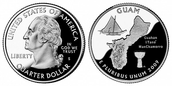 2009 S Proof Guam Quarter