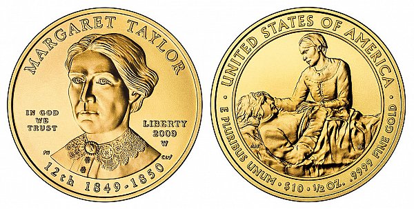2009 Margaret Taylor First Spouse Gold Coin 