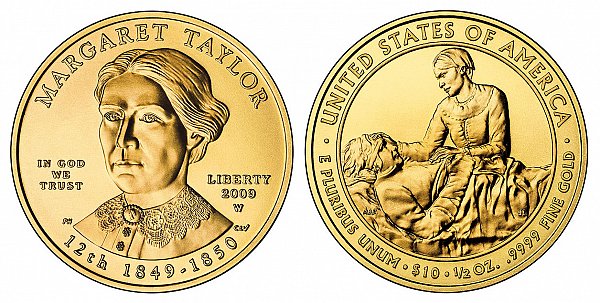 2009 Margaret Taylor First Spouse Gold Coin 
