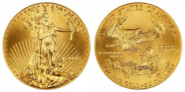2009 One Ounce American Gold Eagle - 1 oz Gold $50 