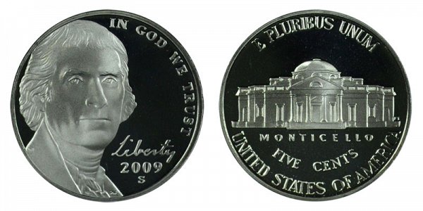 2009 S Jefferson Nickel Proof 