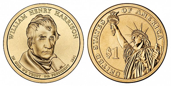 2009 P William Henry Harrison Presidential Dollar Coin 