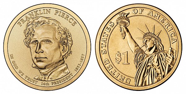 2010 P Franklin Pierce Presidential Dollar Coin