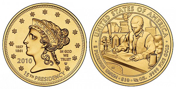 2010 James Buchanans Liberty First Spouse Gold Coin 