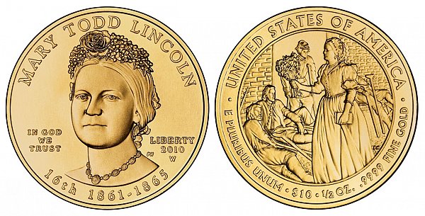 2010 Mary Todd Lincoln First Spouse Gold Coin 