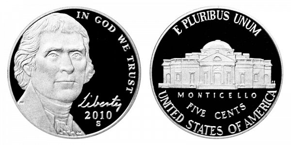 2010 S Jefferson Nickel Proof 