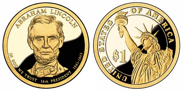 2010 S Proof Abraham Lincoln Presidential Dollar Coin 