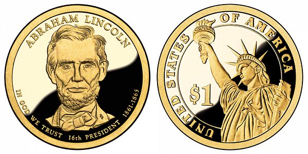 2010 S Proof Abraham Lincoln Presidential Dollar Coin