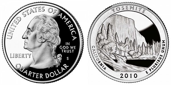 2010 S Proof Yosemite National Park Quarter - California