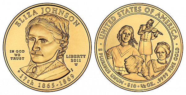 2011 Eliza Johnson First Spouse Gold Coin 