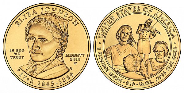 2011 Eliza Johnson First Spouse Gold Coin