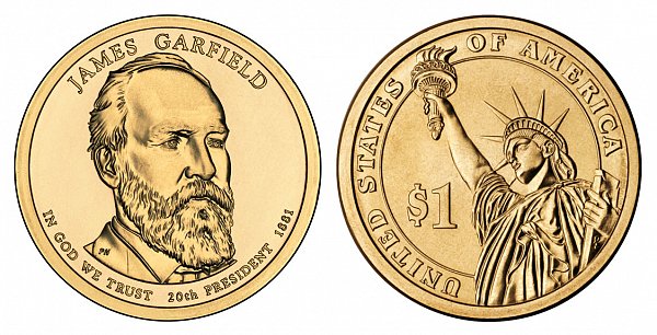 2011 D James A. Garfield Presidential Dollar Coin 