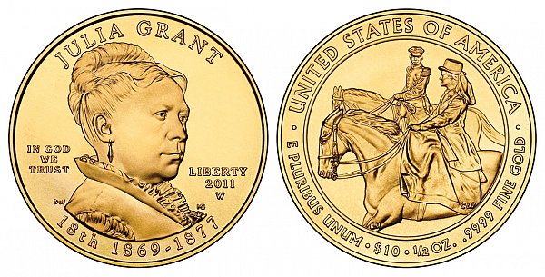 2011 Julia Grant First Spouse Gold Coin 