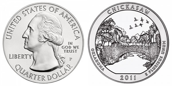 2011 Chickasaw 5 Ounce Burnished Uncirculated Coin - 5 oz Silver 