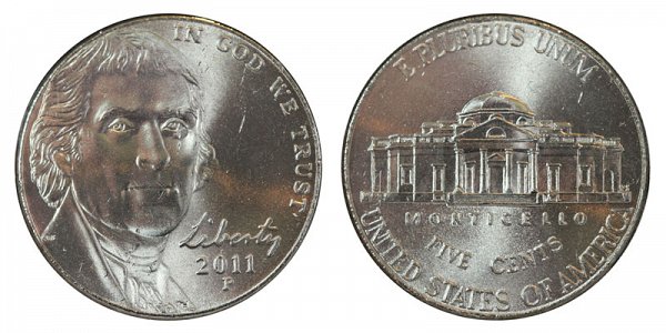 2011 P Jefferson Nickel