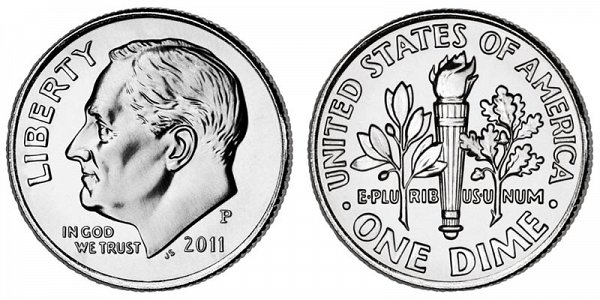 2011 P Roosevelt Dime 