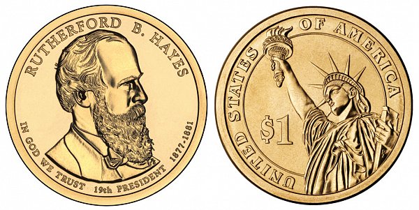 2011 D Rutherford B. Hayes Presidential Dollar Coin 