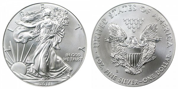 2011 S Burnished Uncirculated American Silver Eagle 