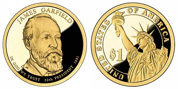 2011 S Proof James A. Garfield Presidential Dollar Coin