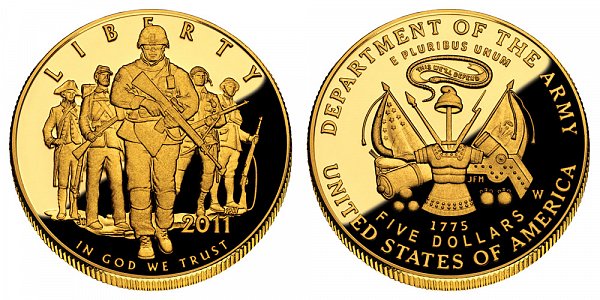 2011 United States Army Commemorative Five Dollar Gold Coin