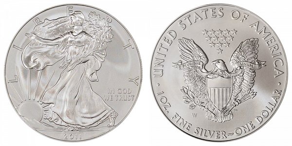 2011-W American Eagle Uncirculated 1 Oz Silver Collectors Coin 
