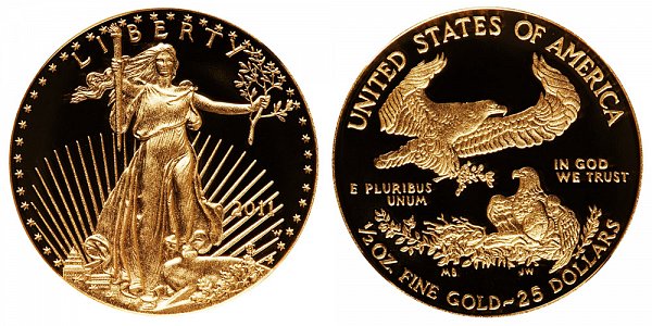 2011 W Proof Half Ounce American Gold Eagle - 1/2 oz Gold $25 