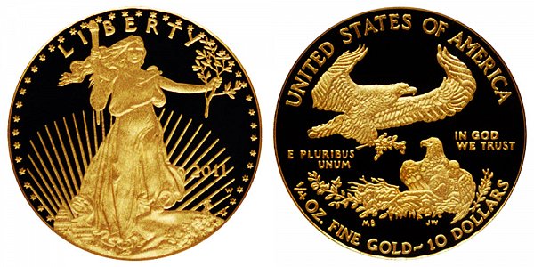 2011 W Proof Quarter Ounce American Gold Eagle - 1/4 oz Gold $10 