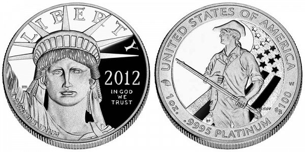 2012 W Proof One Ounce American Platinum Eagle - 1 oz Platinum $100 