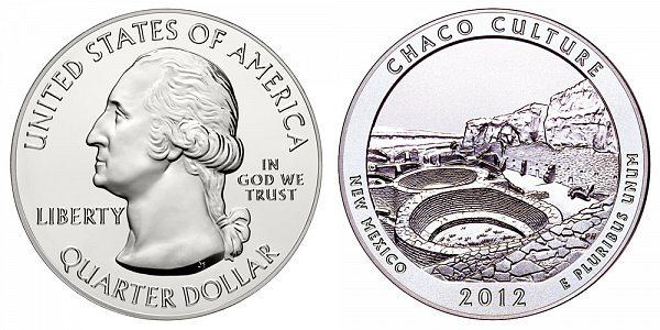 2012 Chaco Culture 5 Ounce Bullion Coin - 5 oz Silver 