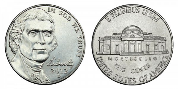 2012 D Jefferson Nickel