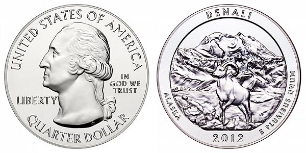 2012 Denali 5 Ounce Bullion Coin - 5 oz Silver 