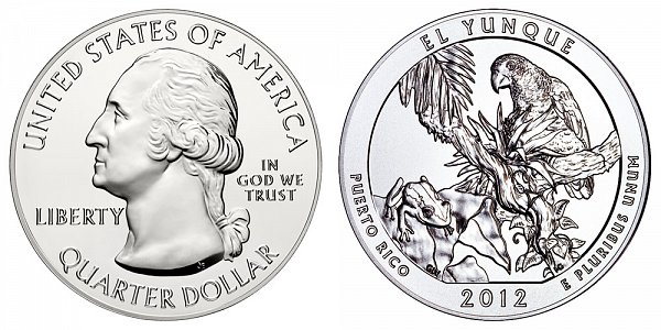 2012 El Yunque 5 Ounce Bullion Coin - 5 oz Silver