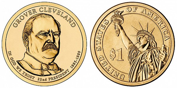 2012 P Grover Cleveland 1st Term Presidential Dollar Coin 