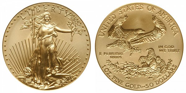 2012 One Ounce American Gold Eagle - 1 oz Gold $50 