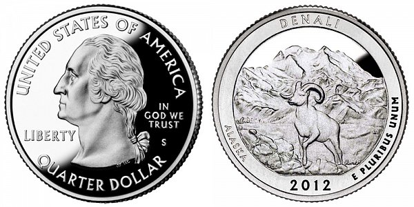 2012 S Proof Denali National Park Quarter - Alaska 