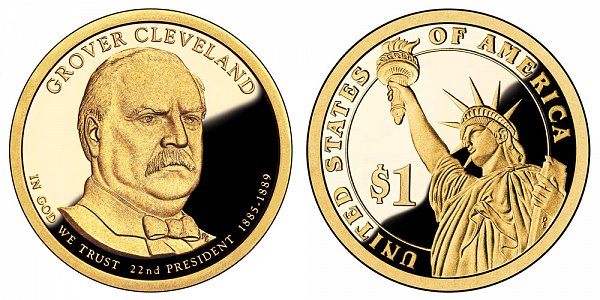 2012 S Proof Grover Cleveland 1st Term Presidential Dollar Coin