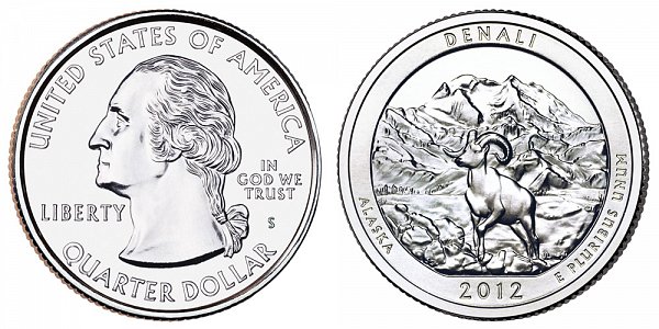 2012 S Uncirculated Denali National Park Quarter - Alaska