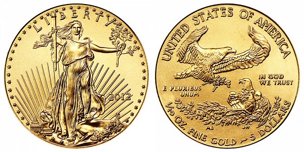 2012 Tenth Ounce American Gold Eagle - 1/10 oz Gold $5 