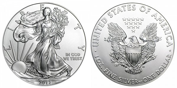 2012 (W) Bullion American Silver Eagle 