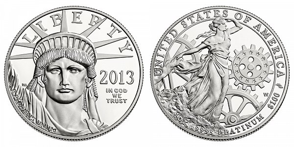 2013 W Proof One Ounce American Platinum Eagle - 1 oz Platinum $100 