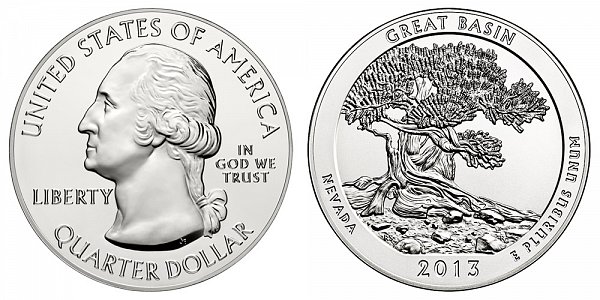 2013 Great Basin 5 Ounce Bullion Coin - 5 oz Silver 