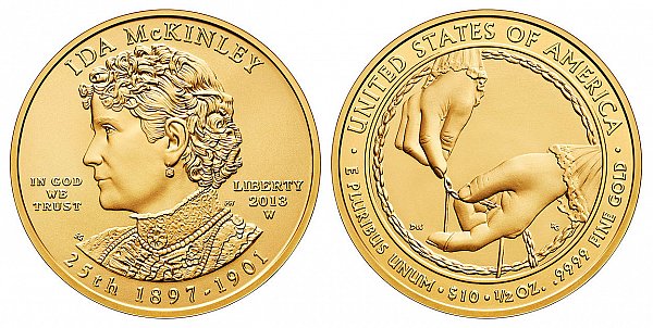 2013 Ida McKinley First Spouse Gold Coin 