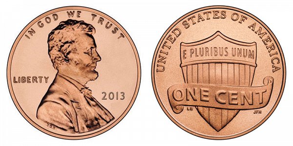 2013 Lincoln Shield Cent Penny 