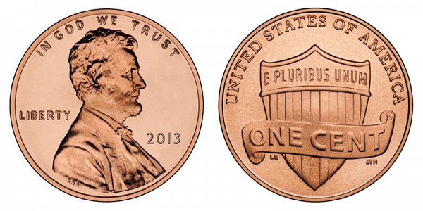 2013 Lincoln Shield Cent Penny