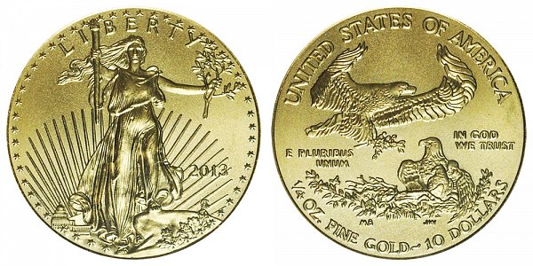 2013 Quarter Ounce American Gold Eagle - 1/4 oz Gold $10 