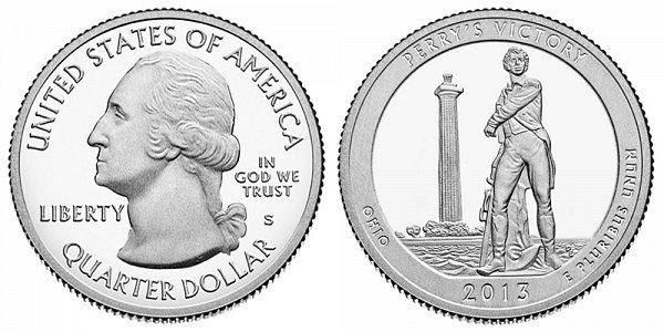 2013 S Proof Perrys Victory and International Peace Memorial Quarter - Ohio 