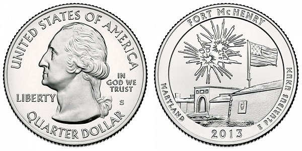2013 S Uncirculated Fort McHenry National Monument and Historic Shrine Quarter - Maryland 