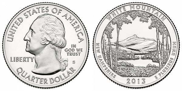 2013 S Uncirculated White Mountain National Forest Quarter - New Hampshire 