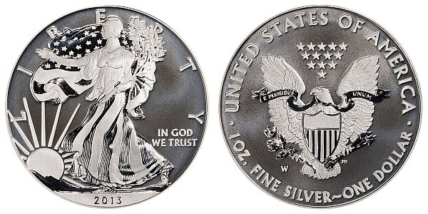 2013 W Enhanced Uncirculated American Silver Eagle 