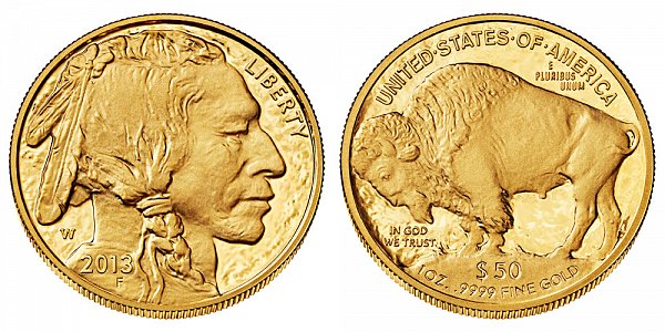 2013 W Proof One Ounce Gold American Buffalo - 1 oz Gold $50 